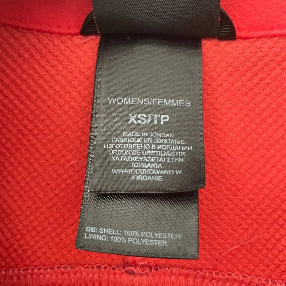 The North Face Red Full Zip Lightweight Jacket Women's Size XS Zippered Pockets